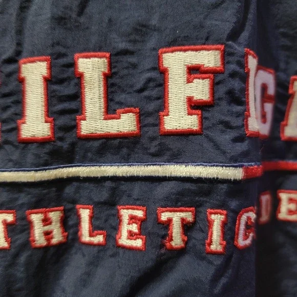 Vintage Tommy Hilfiger Athletics Navy Blue / Red Windbreaker Track Pants Men's M - Picture 5 of 11